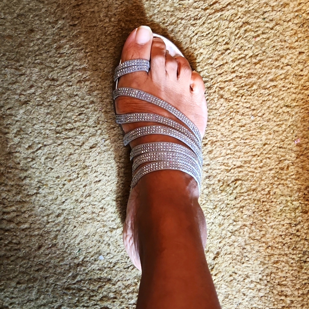 Vince Camuto glitter sandals